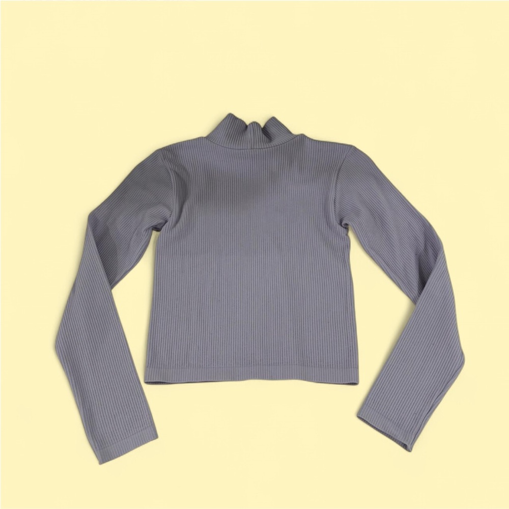 Zara Light Purple Ribbed Top - Picture 3 of 3